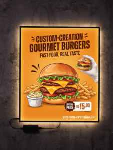 premium a4 slim led lightbox frame | ultra thin clip on display board